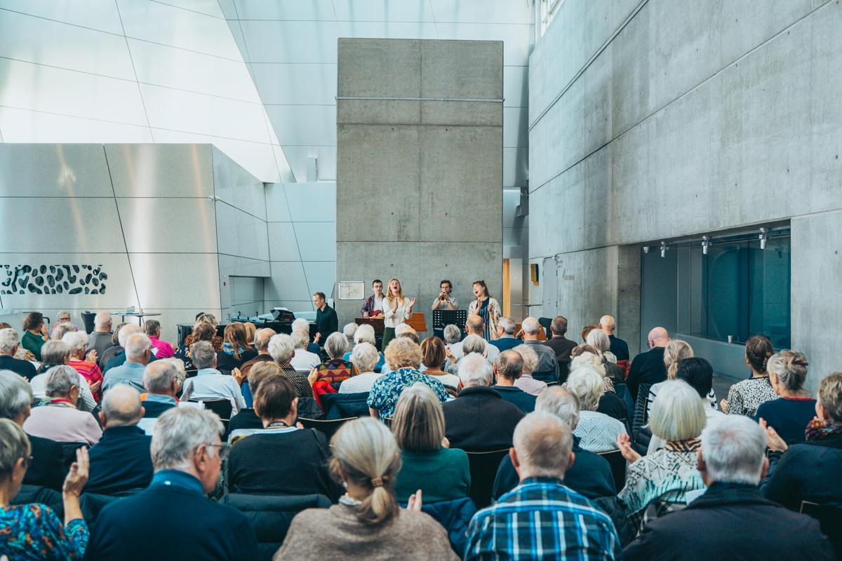 Billede af demenskor i Musikkens Hus